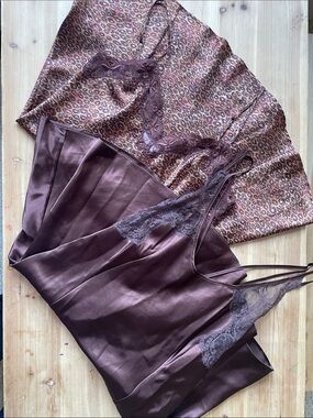 (2) Vintage Victoria's Secret Satin Slip Gowns